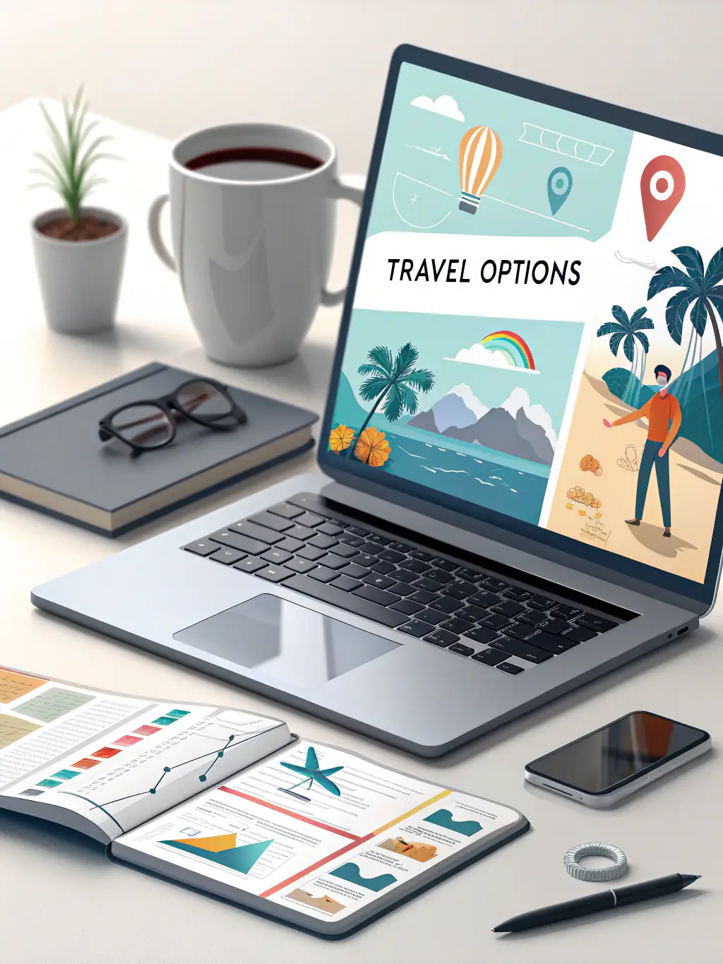 A digital illustration depicting seamless online booking management, showcasing PERIS CARI's efficient technology-driven approach to reservations.